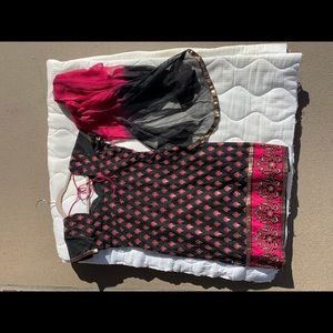 Indian outfit (no pants) with scarf